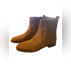 Michael Kors Men's Ella Flat Boots Brown Suede MK Monogram